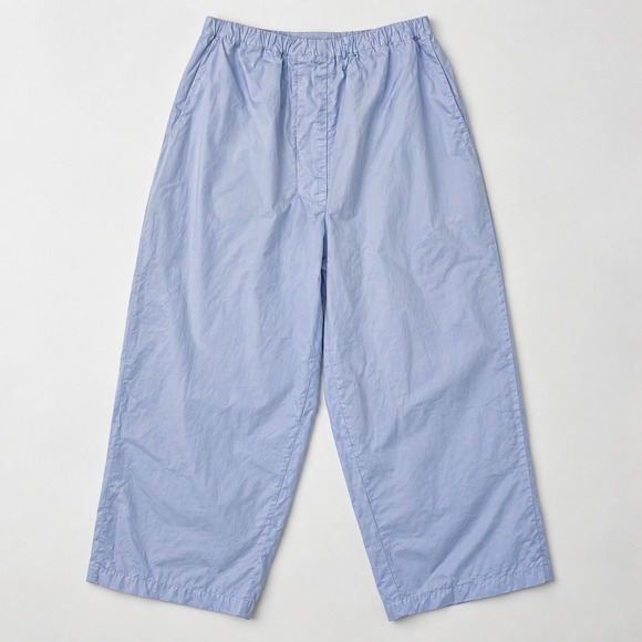 Manuelle Guibal Pants - Manuelle Guibal Paris Pants Blue Cotton Wide Leg Elastic Waist France Sz S